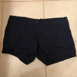 Juniors Navy Blue Short Shorts